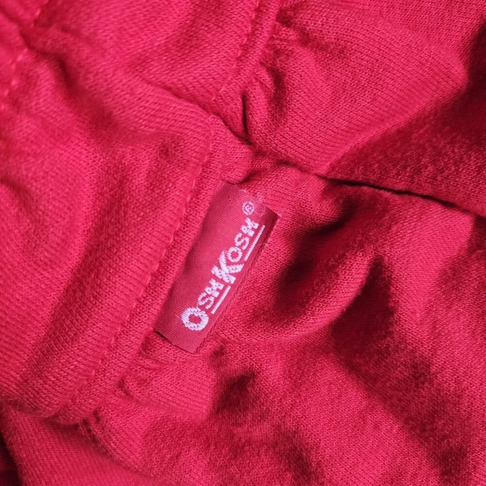 Vintage OshKosh B'gosh Red Fleece Skort Shorts Bloomer Kidcore Coquette 2T